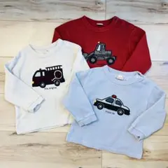 プティマイン　働く乗り物　長袖Tシャツ　3枚セット
