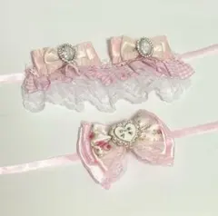 ぬい服　ヘッドドレス　リボン　ピンク　ぬいぐるみ　13cm