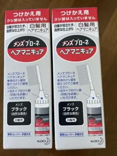 メンズブローネ ヘアマニキュア つけかえ用 ブラック 2個セットのサムネイル