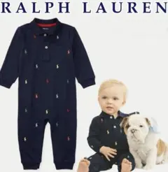 Ralph Lauren ネイビーロンパース　靴下、ラッピング付き