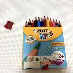 BIC KIDS さんかく軸色鉛筆 12色セット 鉛筆削り付きのサムネイル