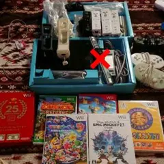 Wiiセットリモコン4本付き+カセット5本