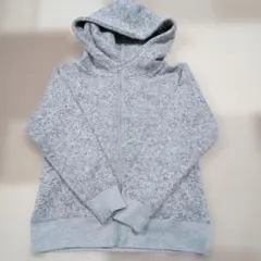 グレー キッズ フルジップアップパーカー 140