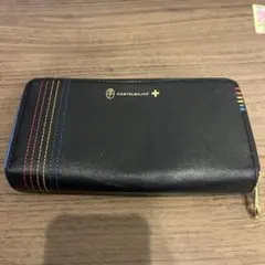 CASTELBAJAC ラウンドファスナー長財布 ブラック レインボー