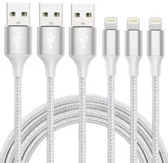 ❣️耐久力抜群❣️ライトニングケーブル　2m 3本セット　iPhone 充電