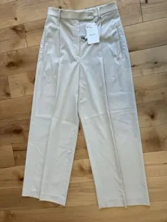 新品　PLST ハイストレッチ　タック　ワイド　パンツ XL 大き目 プラステ