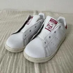 adidas Stan Smith スニーカー ホワイト/レッド15cm紐なし