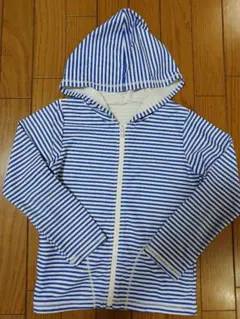 120cm フード付き ストライプ ラッシュガード