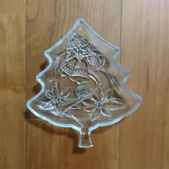 クリスマスツリー型ガラスプレート 曽我ガラス