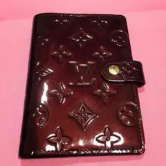ルイヴィトン アジェンダ  アマラント 手帳 カバー モノグラム ヴェルニ