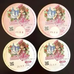 リカちゃんキャッスル入館証　バッチ　リカちゃん　限定　4個セット
