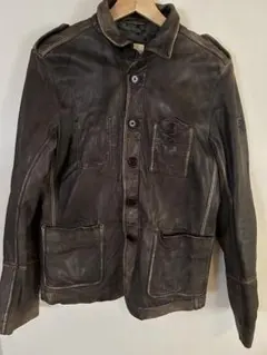 DIESEL ディーゼル ラムレザージャケット 羊革 ヴィンテージ加工
