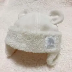 moz ベビー帽子 耳付き フリース ボア