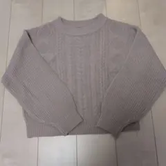 Lovetoxic 薄いピンク ケーブル編み セーター L