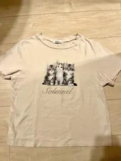 NICE CLAUP 猫プリントTシャツ