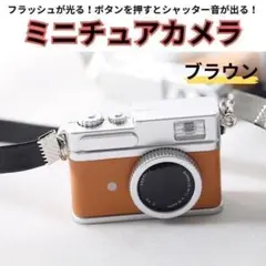 ミニチュア カメラ 茶 雑貨 ぬい活 ドールハウス ディスプレイ コンデジ