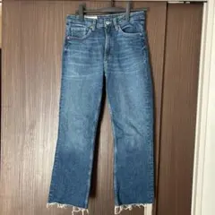 ZARA デニムパンツ カットオフ ブルー