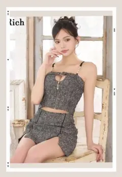 新品　セットアップ ミニドレス キャバ 　Love Rich ラブリッチ　黒