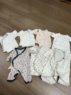 新生児　ベビー　短肌着　コンビ肌着　ボタンタイプ&紐タイプ　7枚セット　肌着