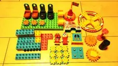 アンパンマン おおきな観覧車のくるくる遊園地ブロック　レゴ　歯車知育おもちゃ