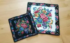 タイムSALE★レイクアルスター★新品未使用ハンカチ２枚セット 花柄シェニール織のサムネイル