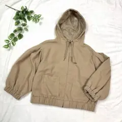 ✨新品タグ付き✨【ehka sopo】袖タック フード ブルゾン ベージュ