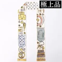 【極上品】ルイヴィトン バンドー スカーフ ツールボックス ベージュ