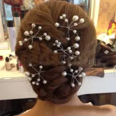 5本セット ヘアピン パール シルバー イベント 成人式 結婚式 hp070e