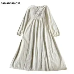 (1120)サマンサモスモス　ロングワンピース　長袖　フリー