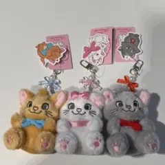 【韓国限定】 ディズニー コラボ　マリーちゃん　おしゃれキャット キーホルダー