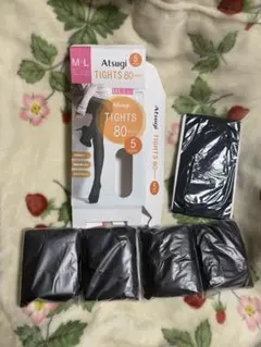 Atsugi タイツ 80デニール 5パック M-L