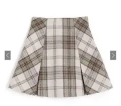 GRL インパン裏地付きチェック柄プリーツスカートtu963