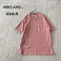 ニコアンドNIKO AND ... 半袖Tシャツ ピンク 4サイズ