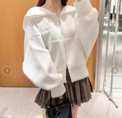 SNIDEL ボリュームパーカー アイボリー