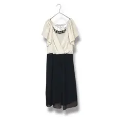 MAITRESSE メトリーゼ　バイカラーワンピース ビジュー　ドレス 結婚式