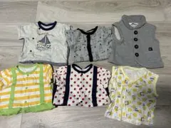 ベビー服　6点まとめ売り　50-60サイズ　新生児　半袖ロンパース