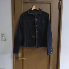 ダークブルーデニムジャケット フリンジ付き