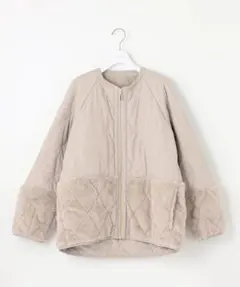 フェイクファーコンビキルティング アウター