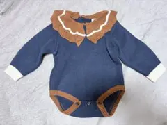 &mignon バースデイ　ニットロンパース　80 新品未使用