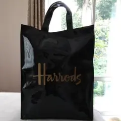 【未使用】　ハロッズ　エナメルトートバッグ（大きいサイズ）