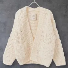 URBAN RESEARCH ミディ丈ハンドニットカーディガン ざっくりニット