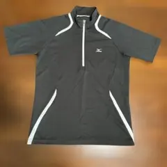 MIZUNO ハーフジップ 半袖シャツ ダークグレーのサムネイル
