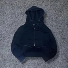 ぴ*る様 OLD UNIQLO double zip hoodie y2k 短丈