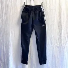 【adidas】 レディースジャージ トラックパンツ ブラック XS kids