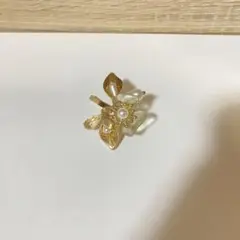 花モチーフ ヘアアクセサリー ゴールド