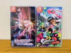 k0116-26★Switch ポケットモンスターパール/スプラトゥーン2 2点