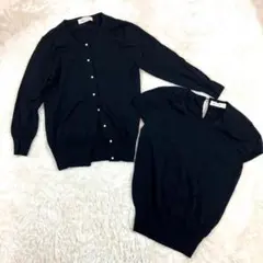 LAISSE PASSE レッセパッセ アンサンブル カーディガン 黒 M