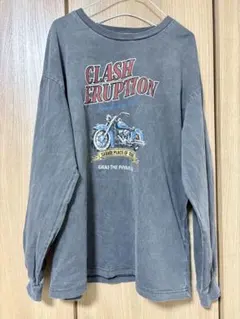 INGNI 長袖Tシャツ ヴィンテージ加工 バイクプリントのサムネイル