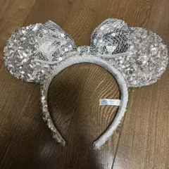 Disney ミニー カチューシャ スパンコール シルバーのサムネイル