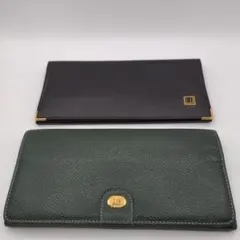 dunhill ダンヒル 長財布 ブラック＆グリーン 2点セット